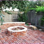 Brick Patio with Fire Pit