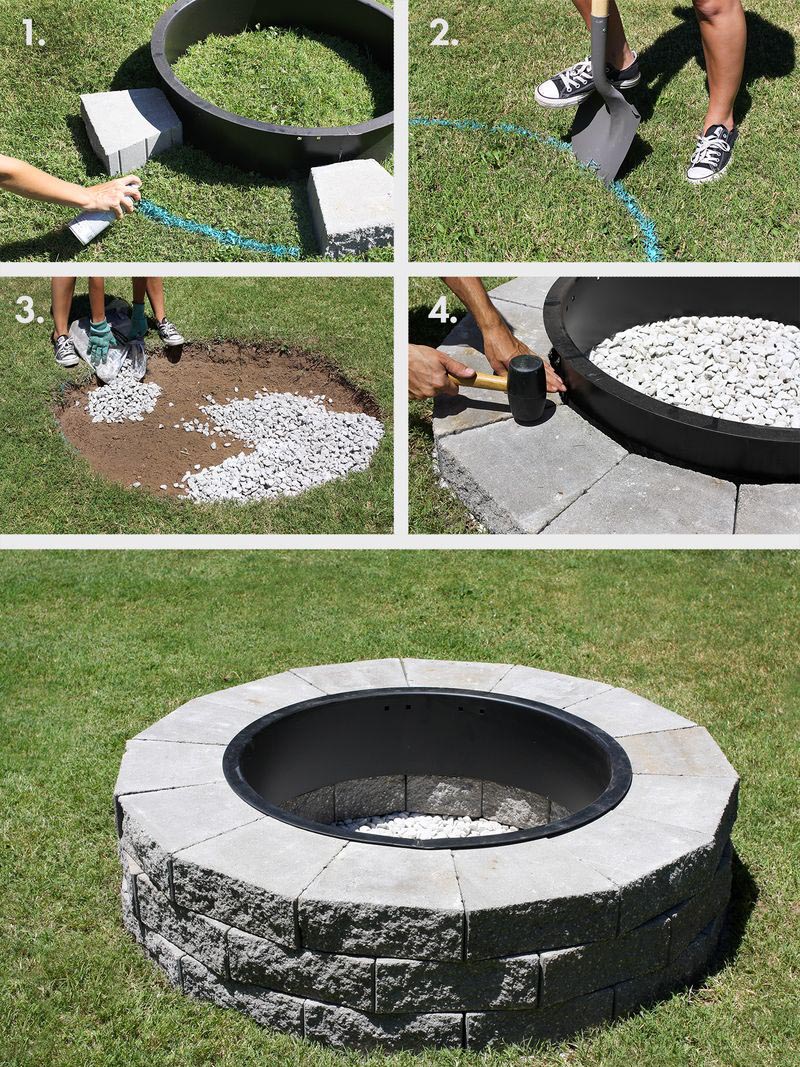 Easy Brick Fire Pit