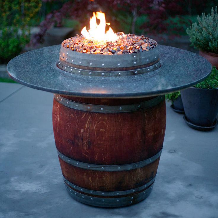 blue fire pit rocks