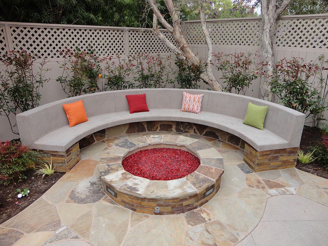 Fire Pit with Bench