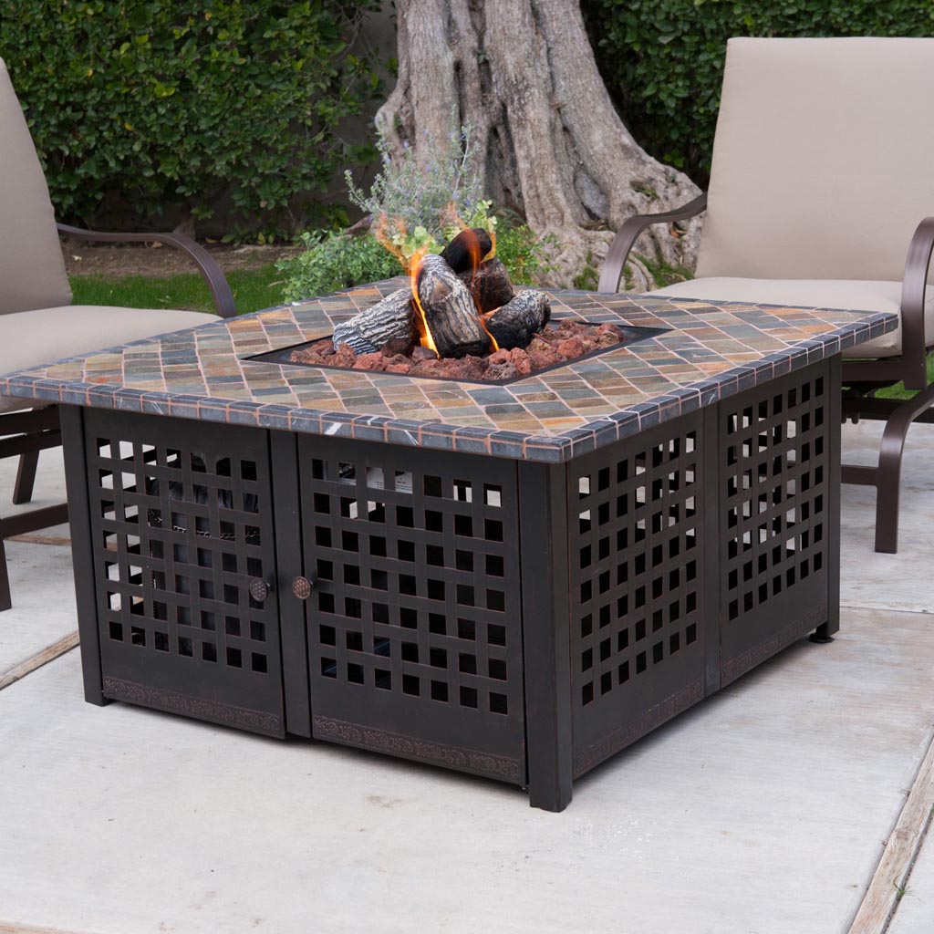 Glass Stone Fire Pit