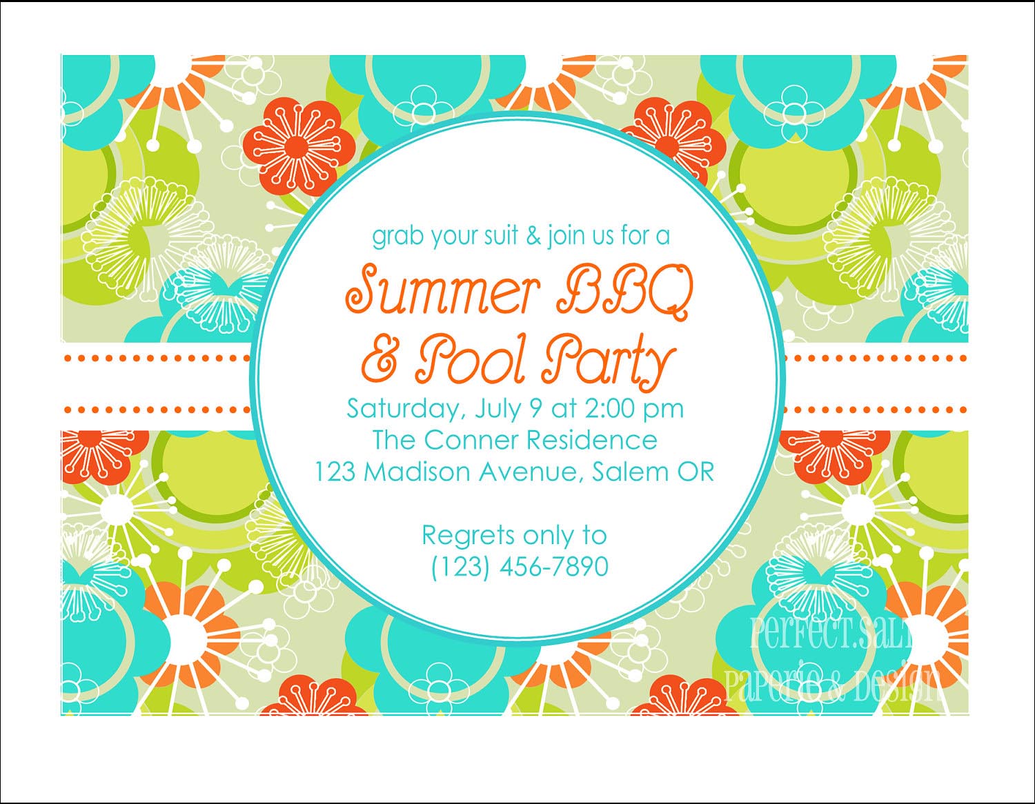 BBQ and Pool Party Invitation Wording