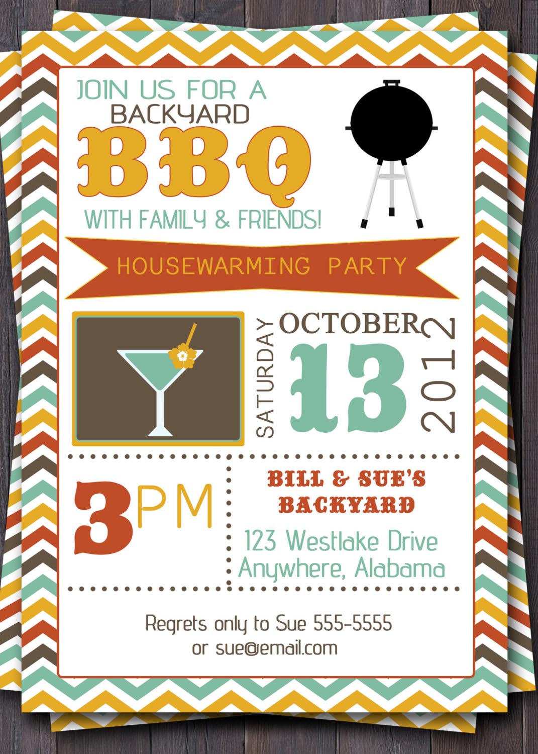 BBQ Birthday Party Invitation