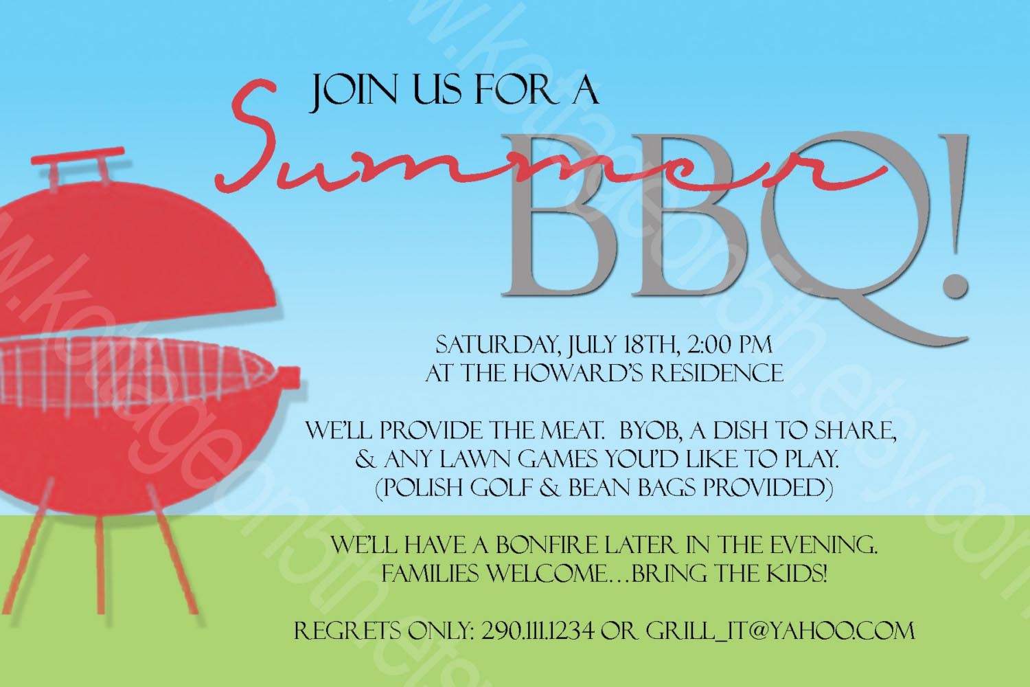 BBQ Party Invitation Wording Ideas | Fire Pit Design Ideas