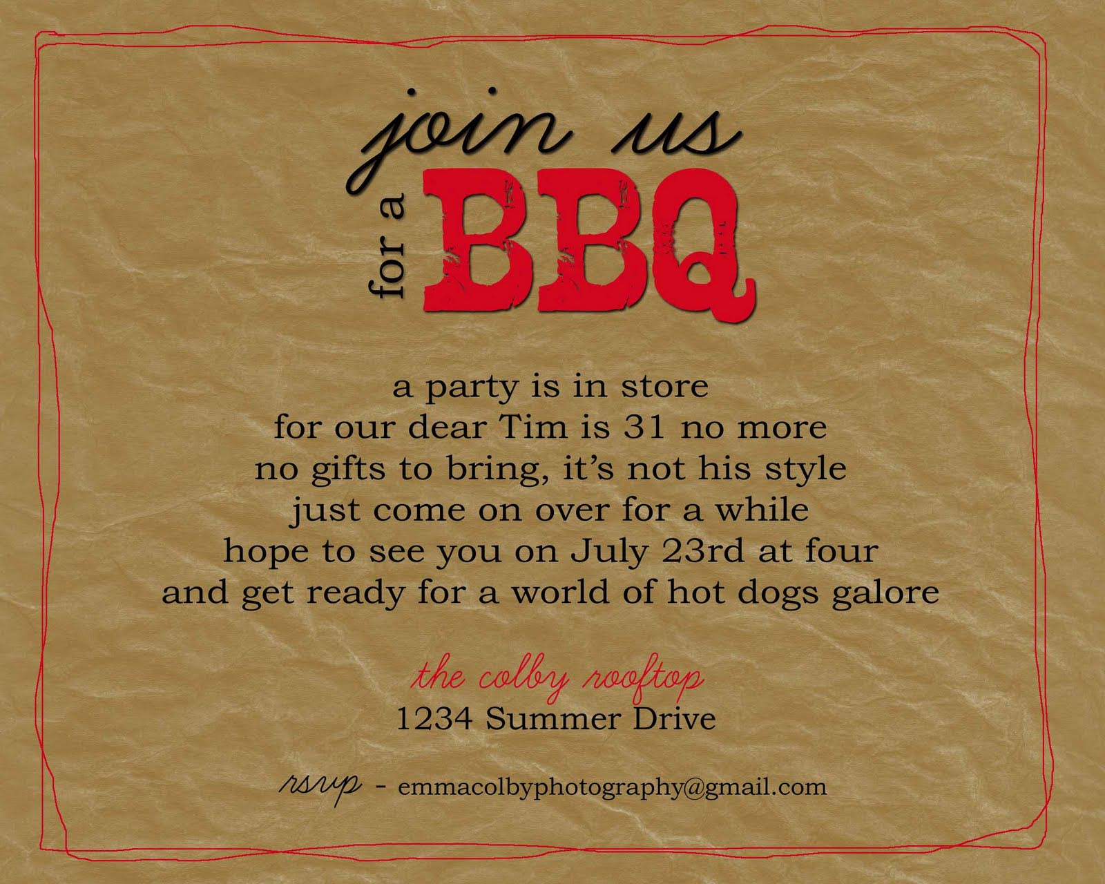 BBQ Party Invitation Wording Fire Pit Design Ideas