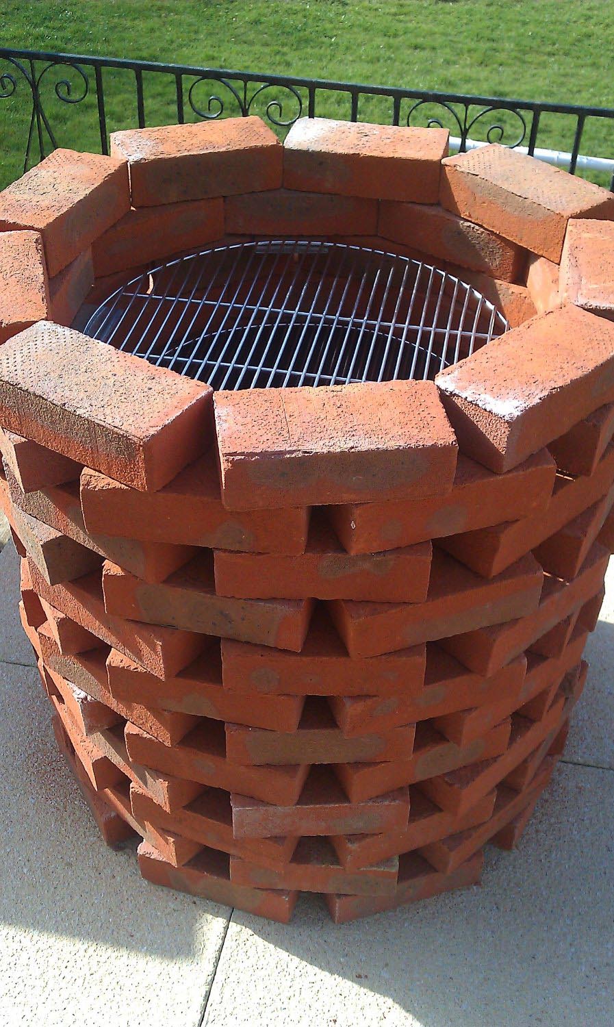 Fresh and Healthy Food with Brick BBQ Grill Fire Pit Design Ideas