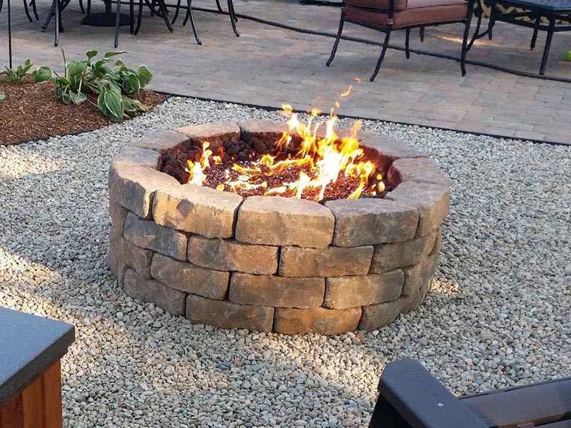 Cinder Blocks Fire Pit