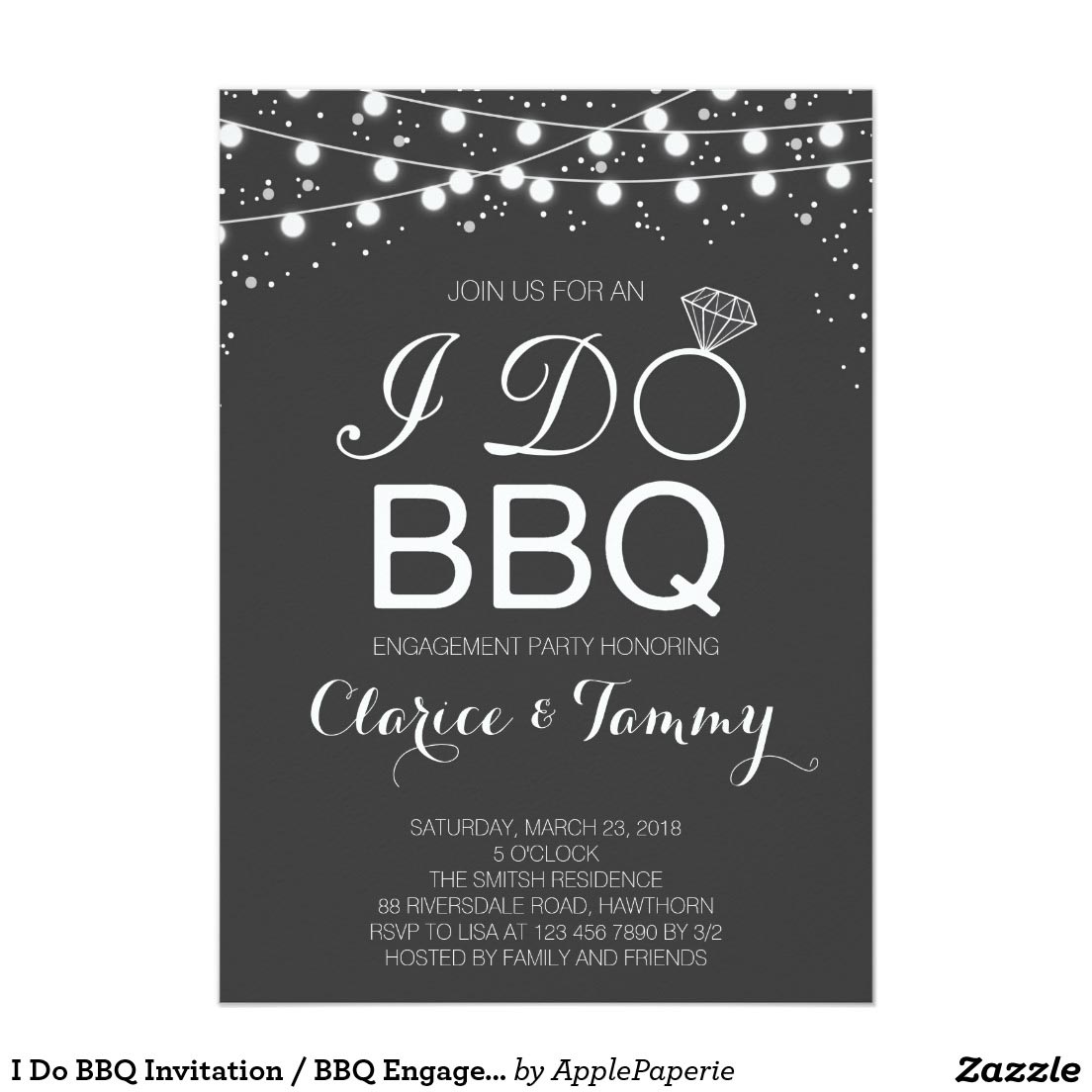 Engagement Party BBQ Invitations