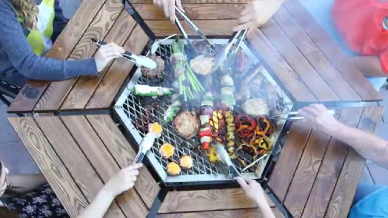 Fire Pit Grill Table