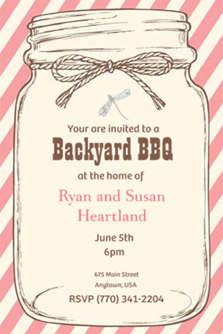Graduation BBQ Party Invitations