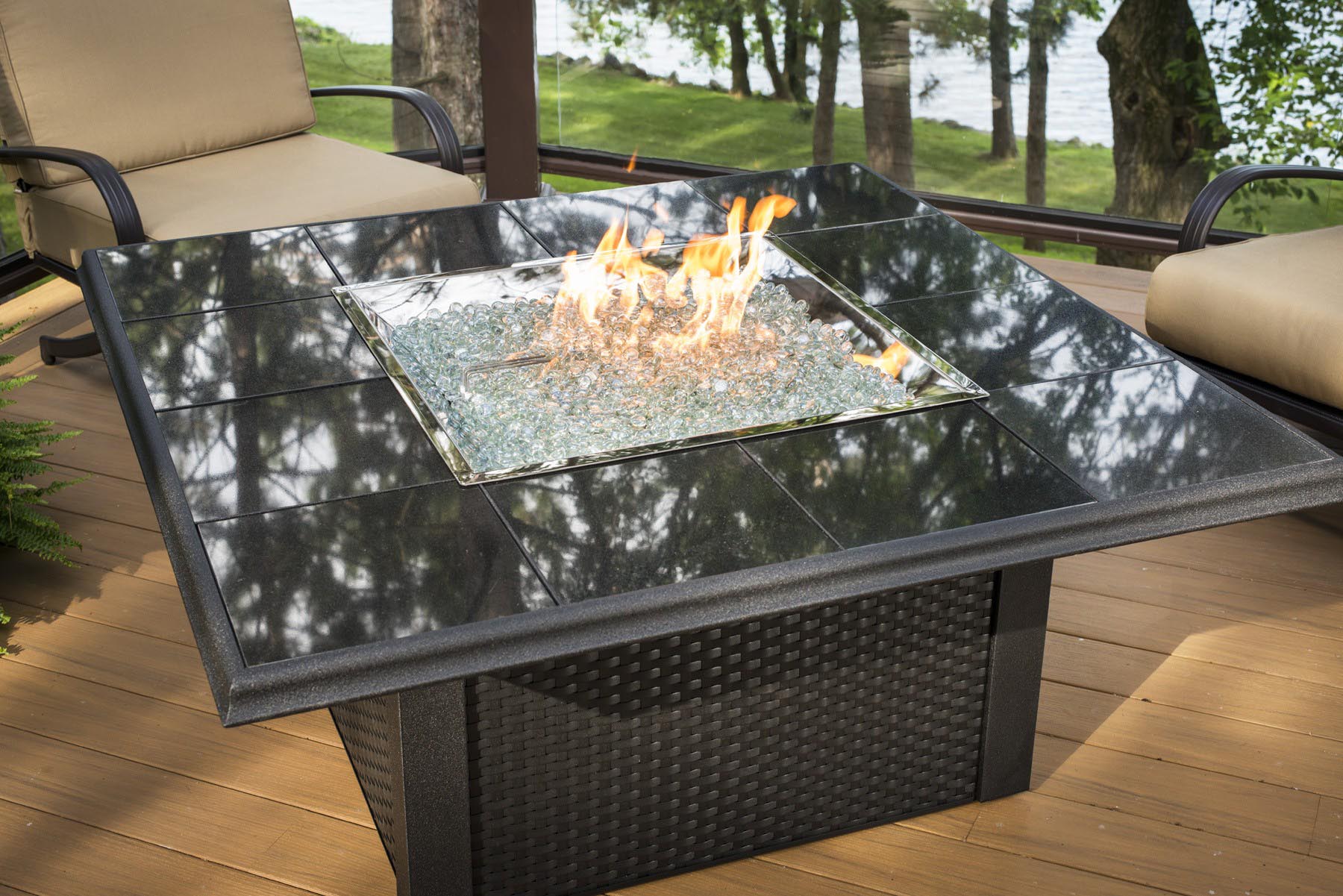 square fire pit tables