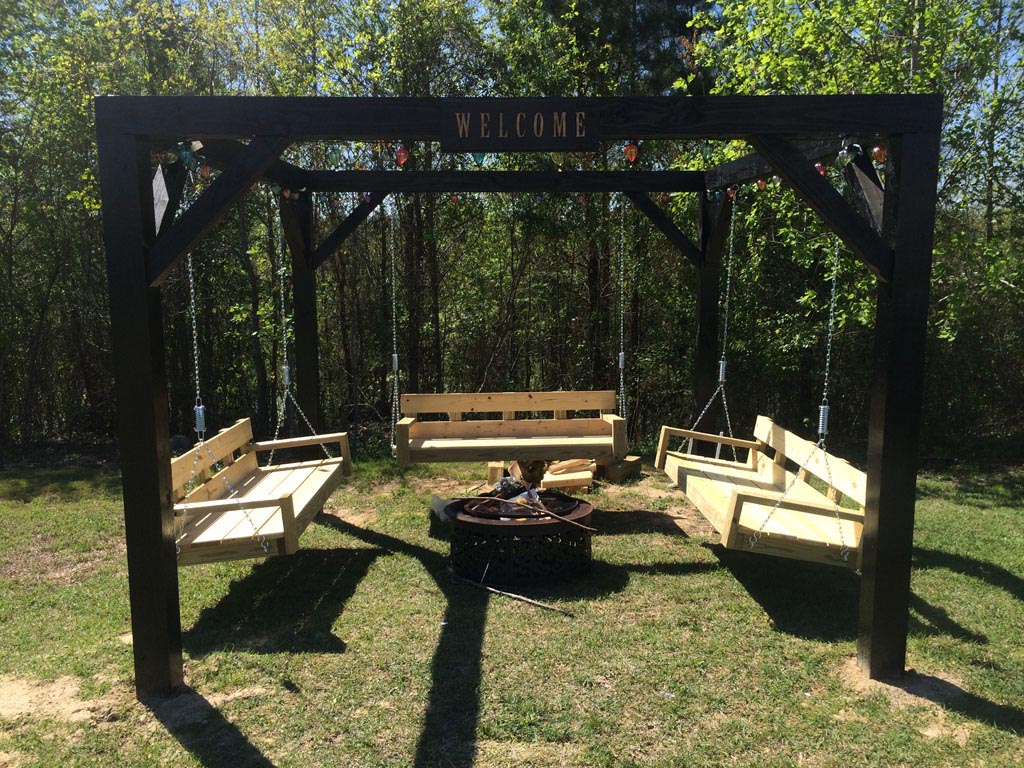 Swinging Bench Fire Pit Project