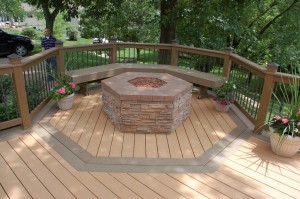 Fire Pit in Deck