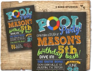 BBQ Pool Party Invite