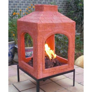 Ceramic Chiminea Fire Pit