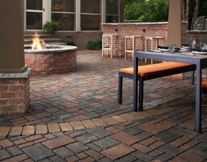 Fire Pit on Top of Pavers