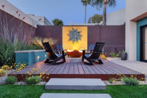 Fire Pit with Ceramic Tiles