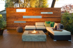 Sunken Fire Pit in Deck
