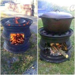 Tractor Trailer Rim Fire Pit